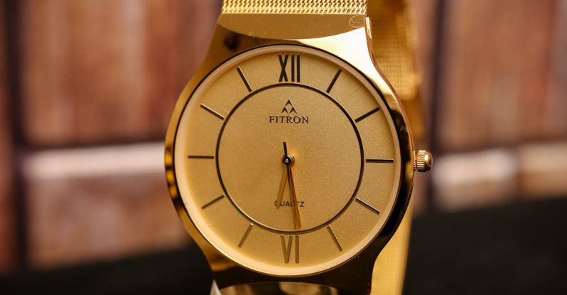 Balanced Design - Golden Fitron Brand Watch for Women